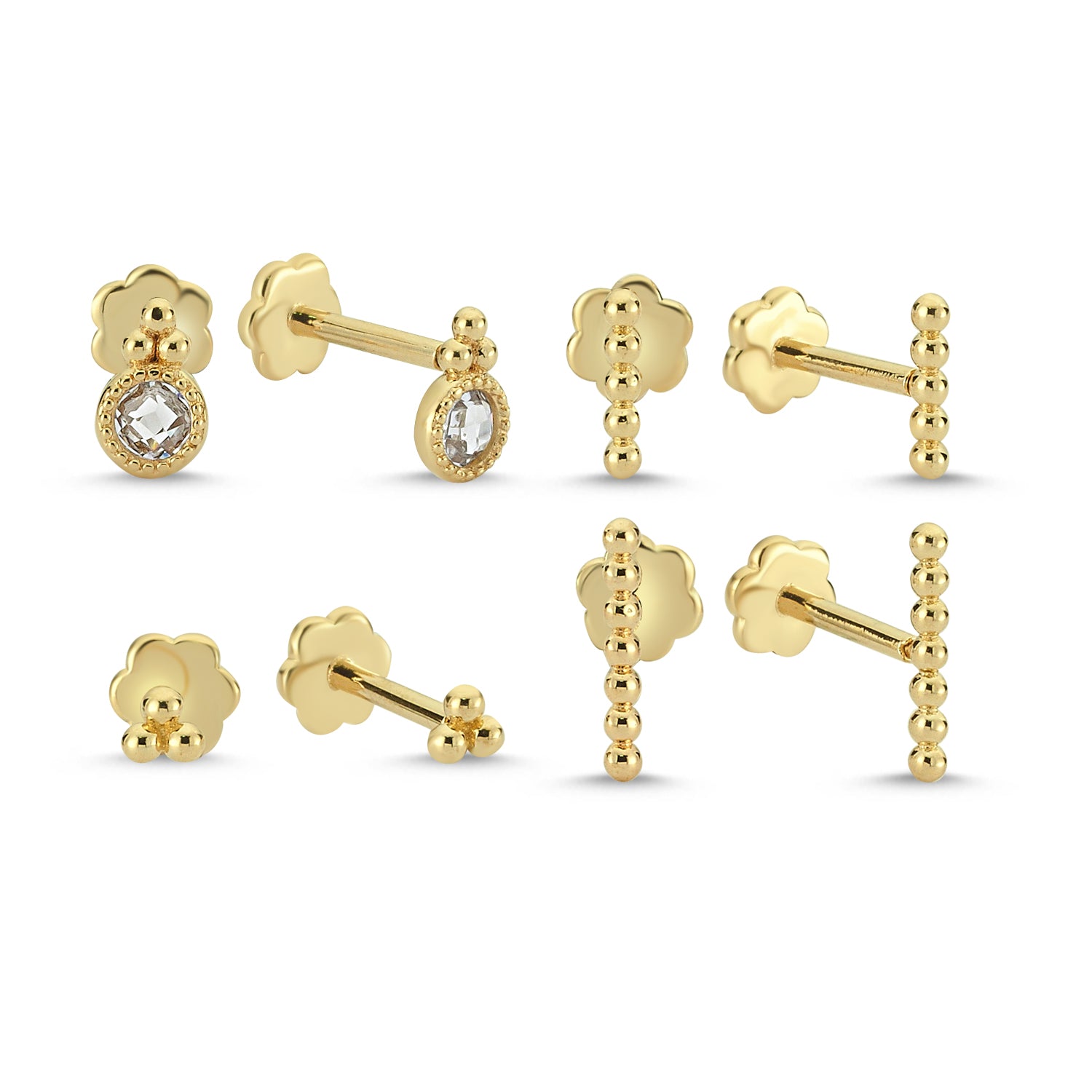 Hindi Stone Bubble Stud (flat back)