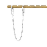 Curb Chain Double Hoops