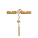 Daisy And Square Drop Stud