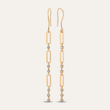 Long Stone and Link Drop Earring