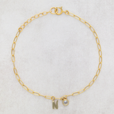 Single Initial Charmed Bracelet