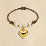 Puffy Heart Cord Bracelet