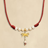 Pearl and Bow Medium Cord Choker