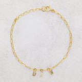Three Initial Personalised Bracelet