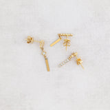 Daisy And Square Drop Stud