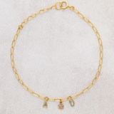 Two Initial Charmed Bracelet