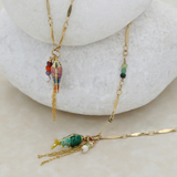 Medium Coloured Enamel Fish Necklace