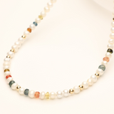 Full Pearl and Stone Necklace