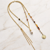 Coins and Fringes Pearl Necklace