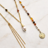 Coins and Fringes Pearl Necklace