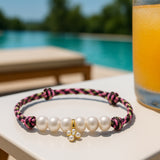 Hanging Pearl Flower Bracelet