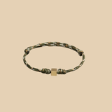 Solid Gold Cube Cord Bracelet