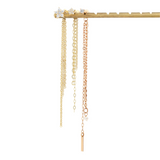 Rose Curb Chain Stick and Pearl Extension