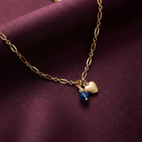 Heart and Birthstone Personalised Necklace