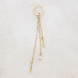 Rose Curb Chain Stick and Pearl Extension