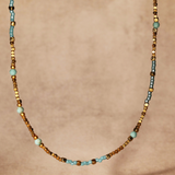 Turquoise and Miyuki Bead Necklace