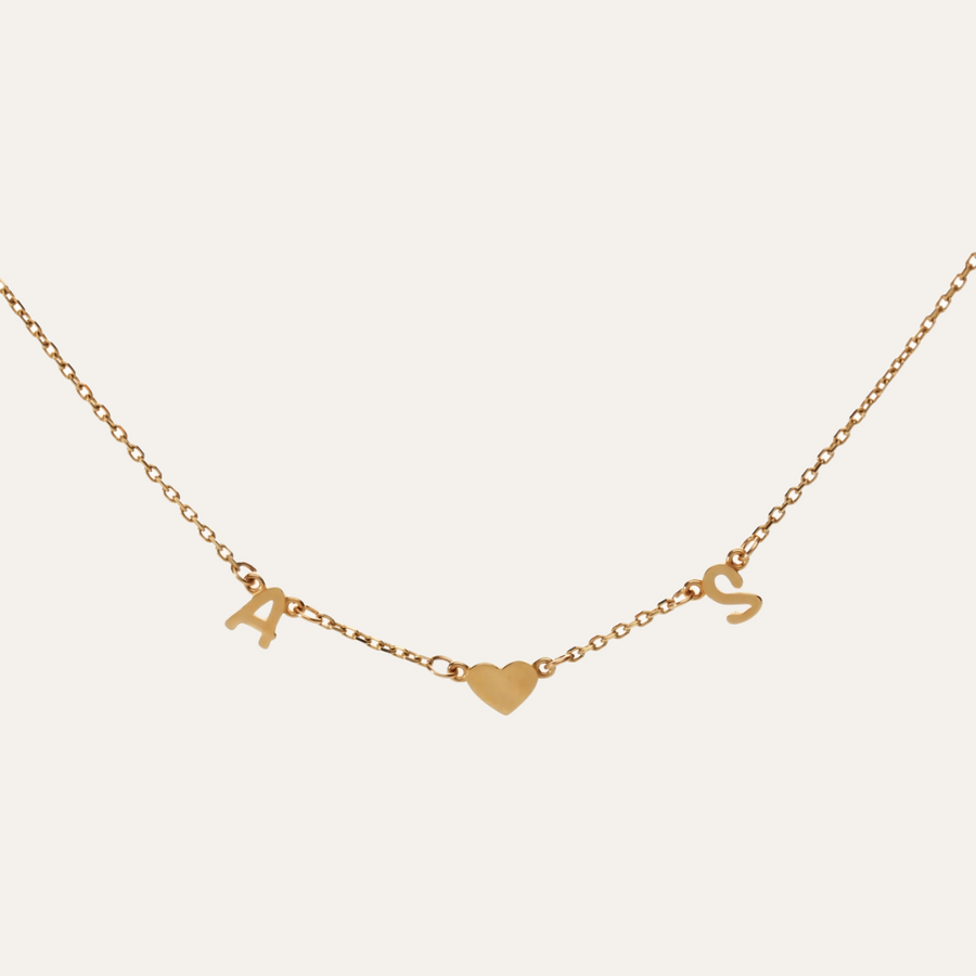 Integrated Initials Necklace