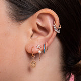 Fleur De Lis Round Ear Charm