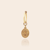 Fleur De Lis Round Ear Charm