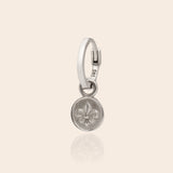 Fleur De Lis Round Ear Charm