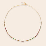 Autumn Rainbow Half Stone Integrated Necklace