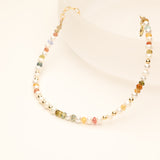 Pastel Pearl and Stone Gold Filled Bracelet