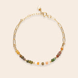 Autumn Leaves  Stone and Pearl  Bracelet