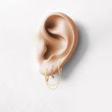Double Rectangle Ear Chain