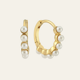 Pearl Large Hoop Earring