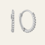 Thin Zirconia  Large Hoop Earring