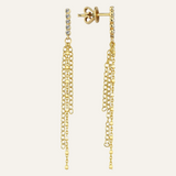 Fringed Drop Chain Stud