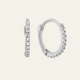 Thin Zirconia  Large Hoop Earring