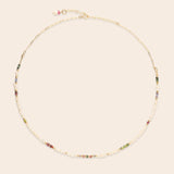 Pearl and Bubblegum Pastel Stone Gold Filled Necklace
