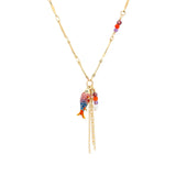 Medium Coloured Enamel Fish Necklace