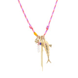 Pink Large Plain Lucky Charms Lanyard