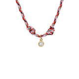Lab Diamond on Cord Necklace