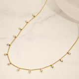 Gold-Filled Classic Stone Dot Necklace