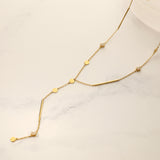 Gold-Filled Short Pearl Layering Lariette Necklace