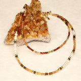 Sahara Pearl Sapphire and Topaz Stone Necklace