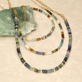 Desert  Oasis Semi Precious Half Stone Necklace