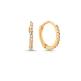 Thin Zirconia  Large Hoop Earring