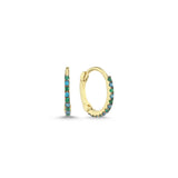 Zirconia Thin Classic Large Hoop Earring