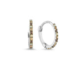 Thin Zirconia  Large Hoop Earring