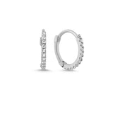 Zirconia Thin Classic Large Hoop Earring