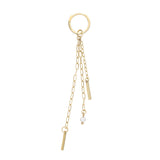 Rectangular Stick and Pearl Earring Extension