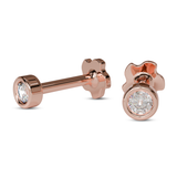 Classic Large Stone And Bezel Labret Stud