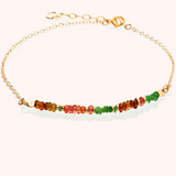 Semi precious  half stone anklet