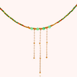 Green Garnet 3 Tassel Necklaces