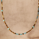 Turquoise and Miyuki Bead Necklace