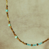 Turquoise and Miyuki Bead Necklace